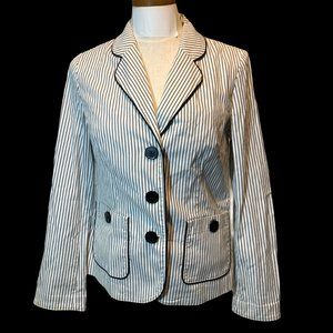 Vintage Talbots Vertical‎ Striped Blazer Jacket